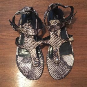 Franco Sarto snake skin sandals